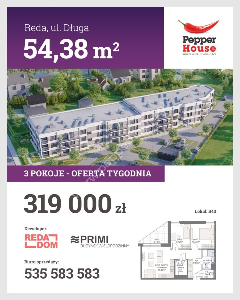 Mieszkanie na sprzedaż, pomorskie, Reda, Długa - zdjęcie ofertowe nr 1